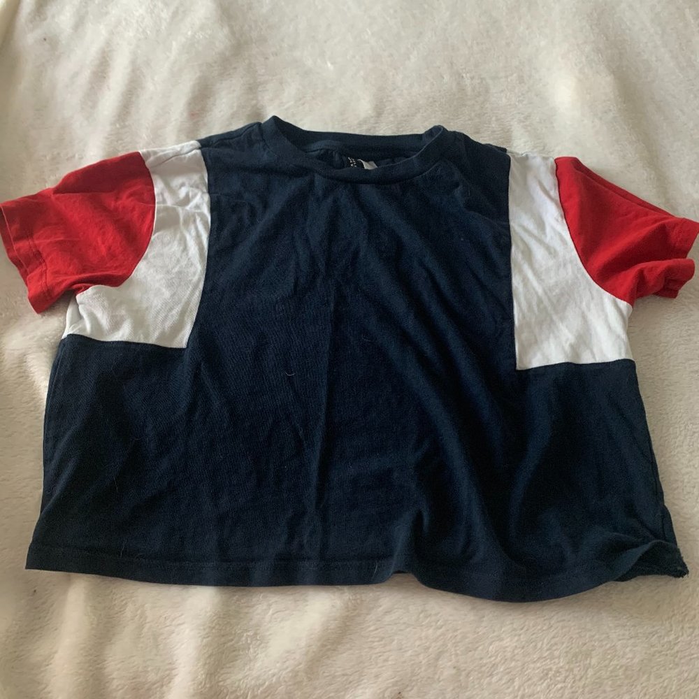 H&M short sleeve crop top